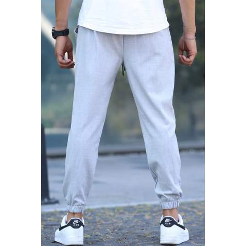 Gray Slim Fit Jogger Trousers 5472 - Gri