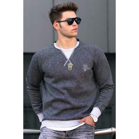 Madmext Anthracite Men Sweatshirt 1758 - Antrasit