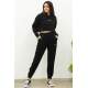 Mad Girls Black Hooded Women's Tracksuits MG465-3 - Siyah