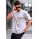 Men Oversize Dye Gray T-Shirt 5835 - Boyalı gri