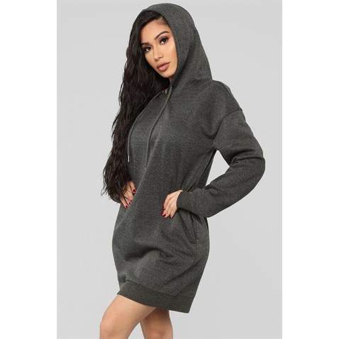 Mad Girls Anthracite Hooded Sweatshirt MG083 - Antrasit