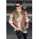 Madmext Men Printed Khaki T-shirt 4975 - Haki