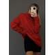 Mad Girls Turtleneck Red Sweater MG1252 - Kırmızı