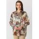 Mad Girls Designed Beige Satin Shirt MG1411 - Bej