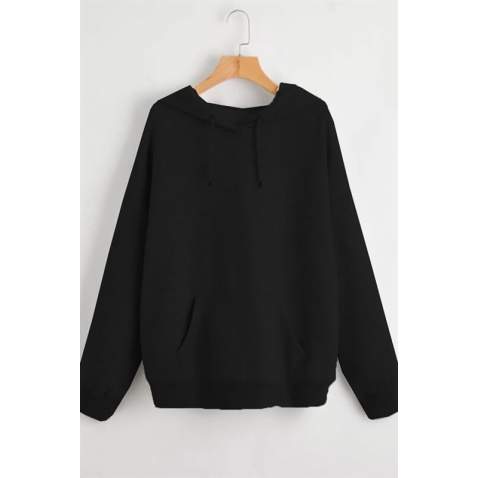 Mad Girls Black Women's Sweatshirt MG827 - Siyah