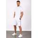 Madmext Men Oversize White Shorts Set 5376 - Beyaz