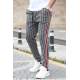 Madmext Grey Striped Sweatpants 4205 - Gri