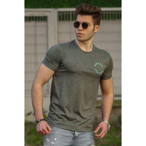 Madmext Khaki T-shirt for Men 4503 - Haki