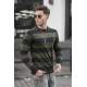 Madmext Khaki Striped Sweater For Men 5657 - Haki