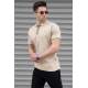 Men Beige Polo T-Shirt - Bej