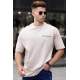 Madmext Men Beige T-shirt 5273 - Bej