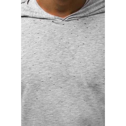 Madmext Grey Rapped T-shirt with Hood for Men3069 - Gri