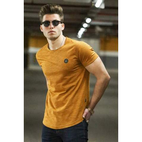 Madmext Yellow T-shirt for Men 4508 - Sarı