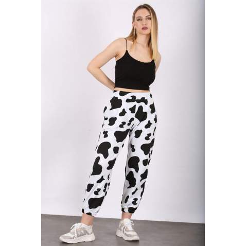 Mad Girls White Dalmatians Sweatpants MG1147 - Beyaz