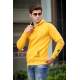 Madmext Yellow Printed Hoodie 4186 - Sarı