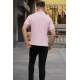 Men Designed Pink Polo T-Shirt 5889 - Pembe