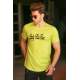 Madmext Yellow Printed T-shirt for Men 4541 - Yeşil