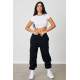 Women Black Oversize Sweatpants MG1235 - Siyah