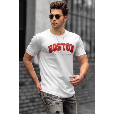 Madmext Men Printed Smoke Gray T-shirt 4955