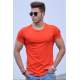 Madmext Orange Rapped T-shirt for Men 2883 - Turuncu