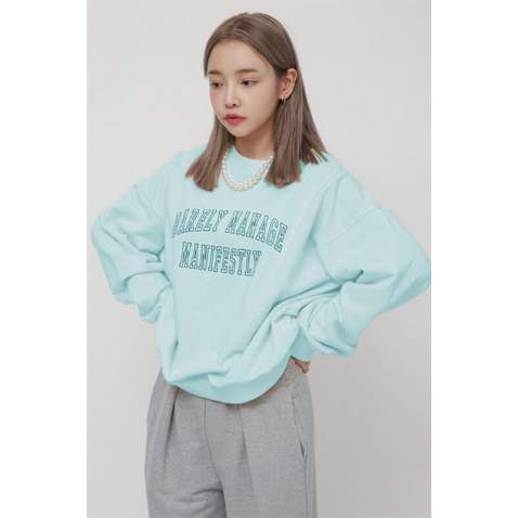 Mad Girls Blue Sweatshirt MG1266 - Mavi