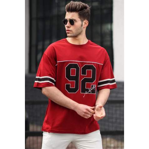 Madmext Men Maroon T-shirt 5209 - Bordo