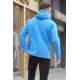 Saxe Blue Basic Hoodie Sweatshirt 6005 - Saks