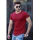 Madmext Men Ripped Maroon T-shirt 2883