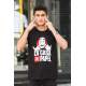 Madmext Black Printed T-shirt for Men 4017 - Siyah