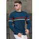 Madmext Men Striped Green Sweater 5160 - Yeşil