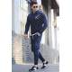 Madmext Navy Blue Printed Tracksuit 44314224 - Lacivert