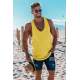 Madmext Men Yellow Plain Vest 4104