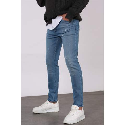 Madmext Men Skin Fit Blue Jeans 5712 - Açık mavi