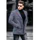 Madmext Men Navy Blue Coat 9481 - Lacivert