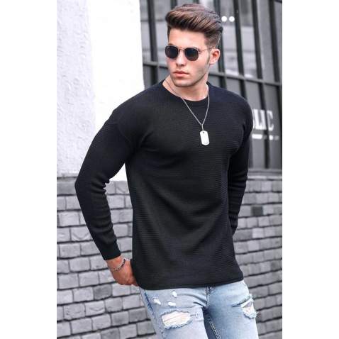 Madmext Black Men Jumper 4735 - Siyah