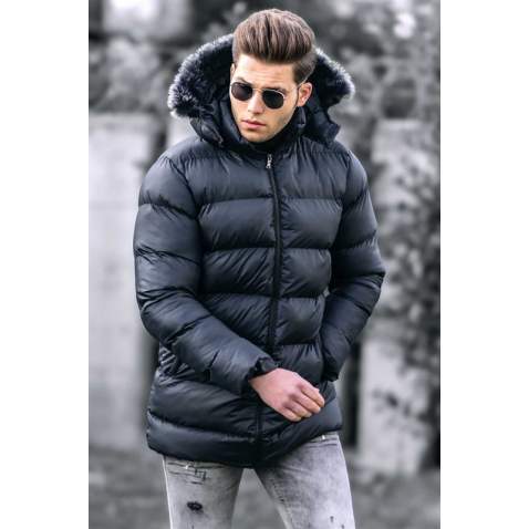 Madmext Men Black Puffer Coat 4798 - Siyah