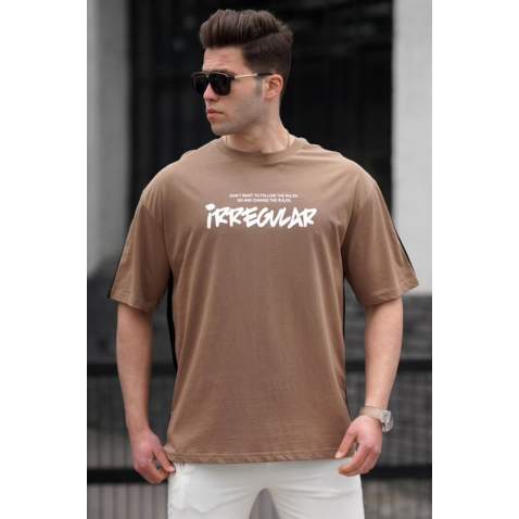 Madmext Men Oversize Brown T-shirt 5210 - Kahverengi