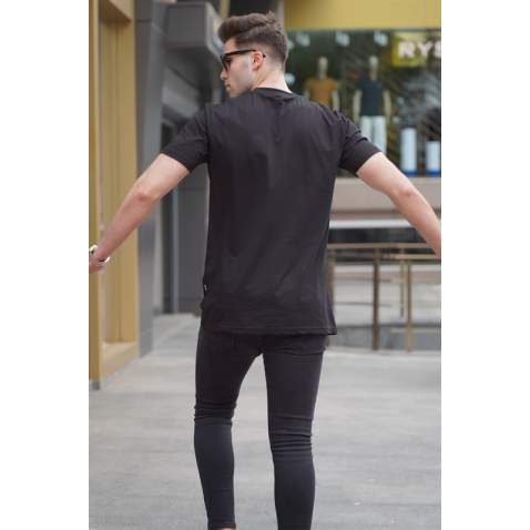 Madmext Men Black T-shirt 5367 - Siyah