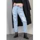 Mad Girls Blue Ripped Jeans MG1150 - Mavi