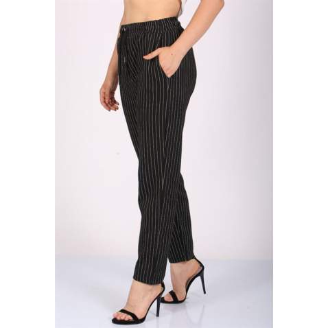 Mad Girls Black Trousers Mg1106 - Siyah