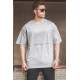 Madmext Men Printed Oversize Gray T-shirt 5250 - Gri