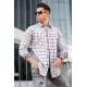 Madmext Men Gray Plaid Shirt 5521 - Gri