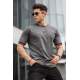 Men Basic Smoke Gray T-Shirt - Füme