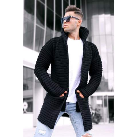 Madmext Men Black Cardigan 5615 - Siyah