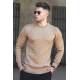 Madmext Men Beige Sweater 5174 - Bej