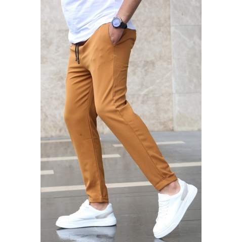 Madmext Men Tan Jogger Trousers 4242 - Taba