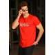 Madmext Red Printed T-shirt for Men 4541 - Kırmızı