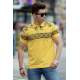 Madmext Yellow Printed Polo Shirt for Men 3057 - Sarı