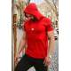 Madmext Red Rapped T-shirt wirh Hood for Men 3069 - Kırmızı