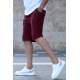 Madmext Maroon Capri Shorts 5410 - Bordo